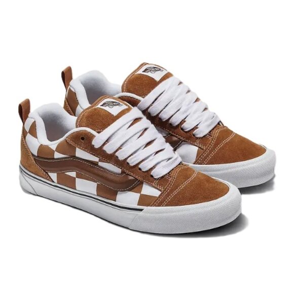 NIB - Vans Knu Skool Mega Check Brown Shoes – Men’s US 10.5 / Women’s US 12 - Picture 1 of 15